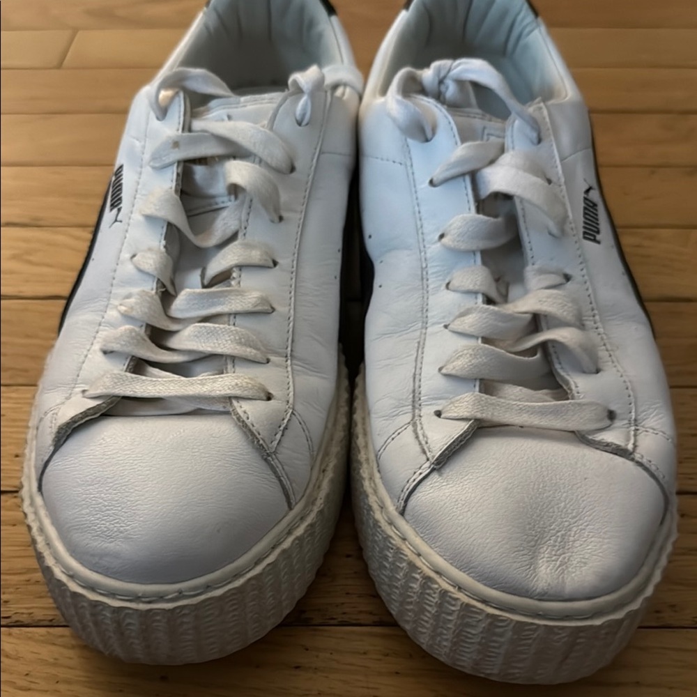 Puma White and Black Athletic Sneakers